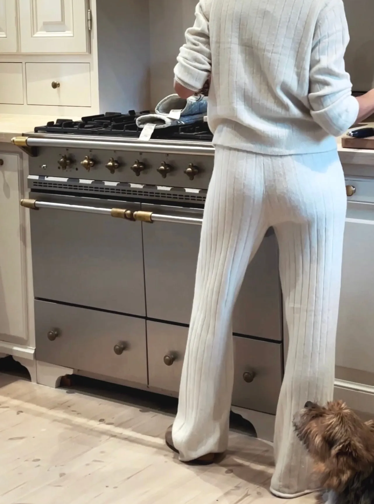 LOOSE KNIT PANTS - OFF WHITE