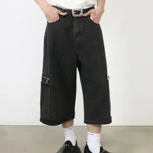 Loose Street Hip-hop Cargo Denim Shorts