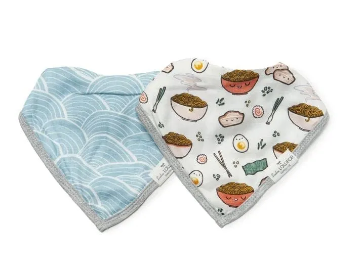 Loulou Lollipop Bandana Bib Set - Ramen