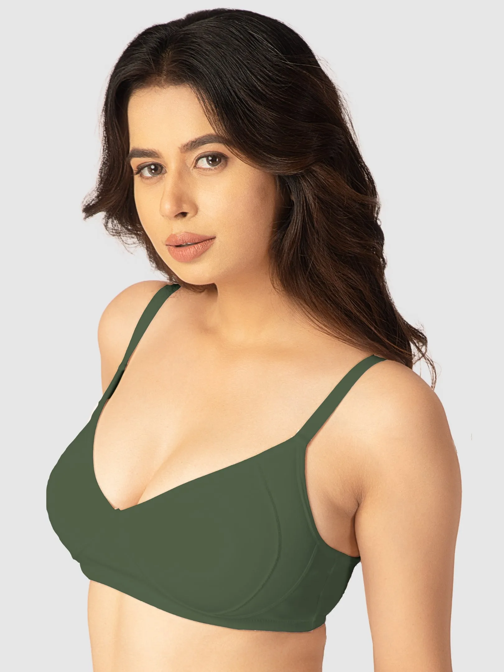 Lovable Womens Non Padded Wirefree Full Coverage Bra