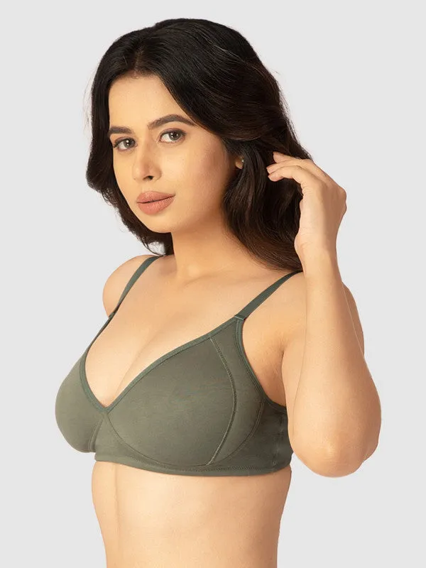 Lovable Womens Non Padded Wirefree Full Coverage Bra