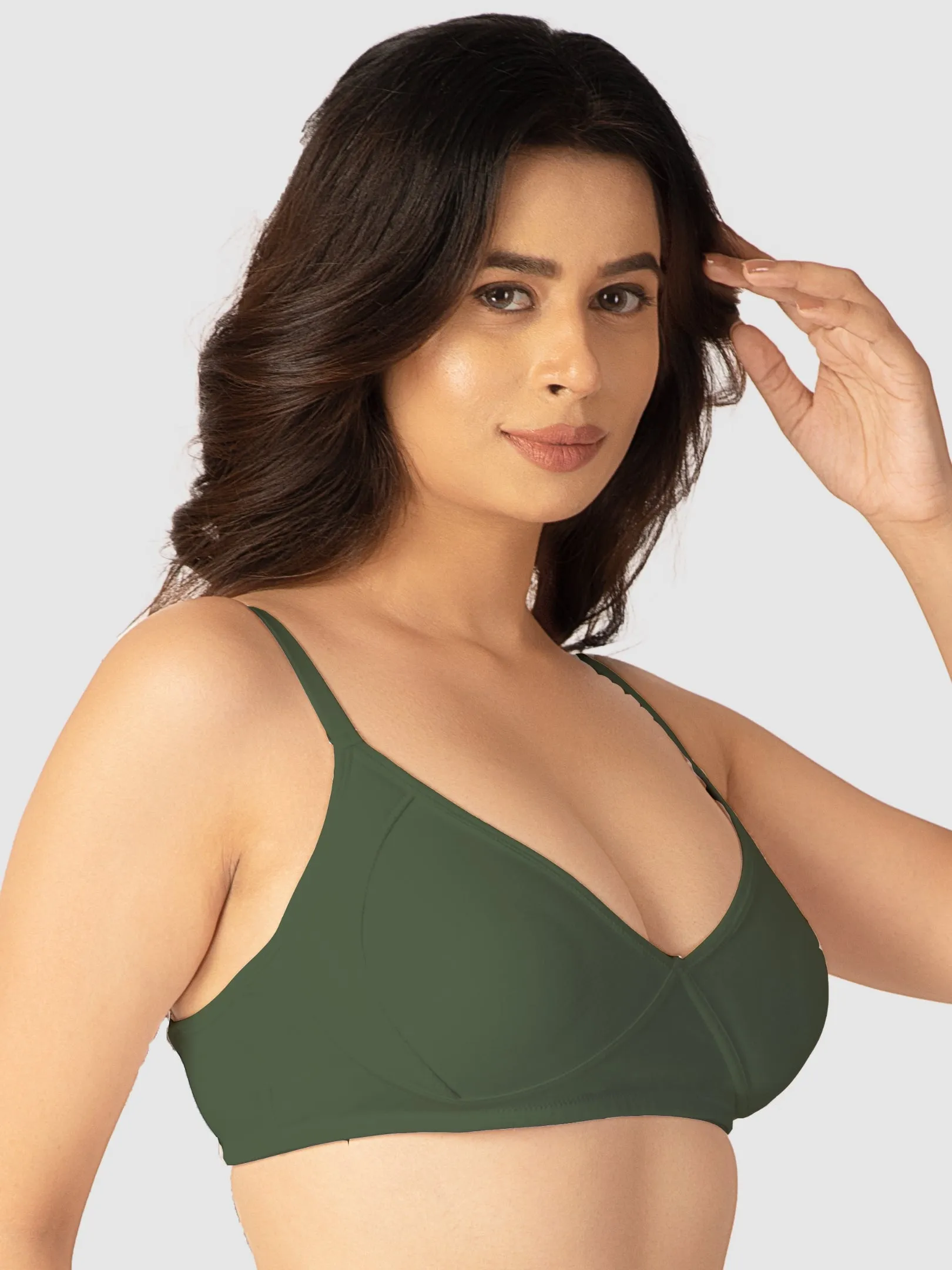 Lovable Womens Non Padded Wirefree Full Coverage Bra
