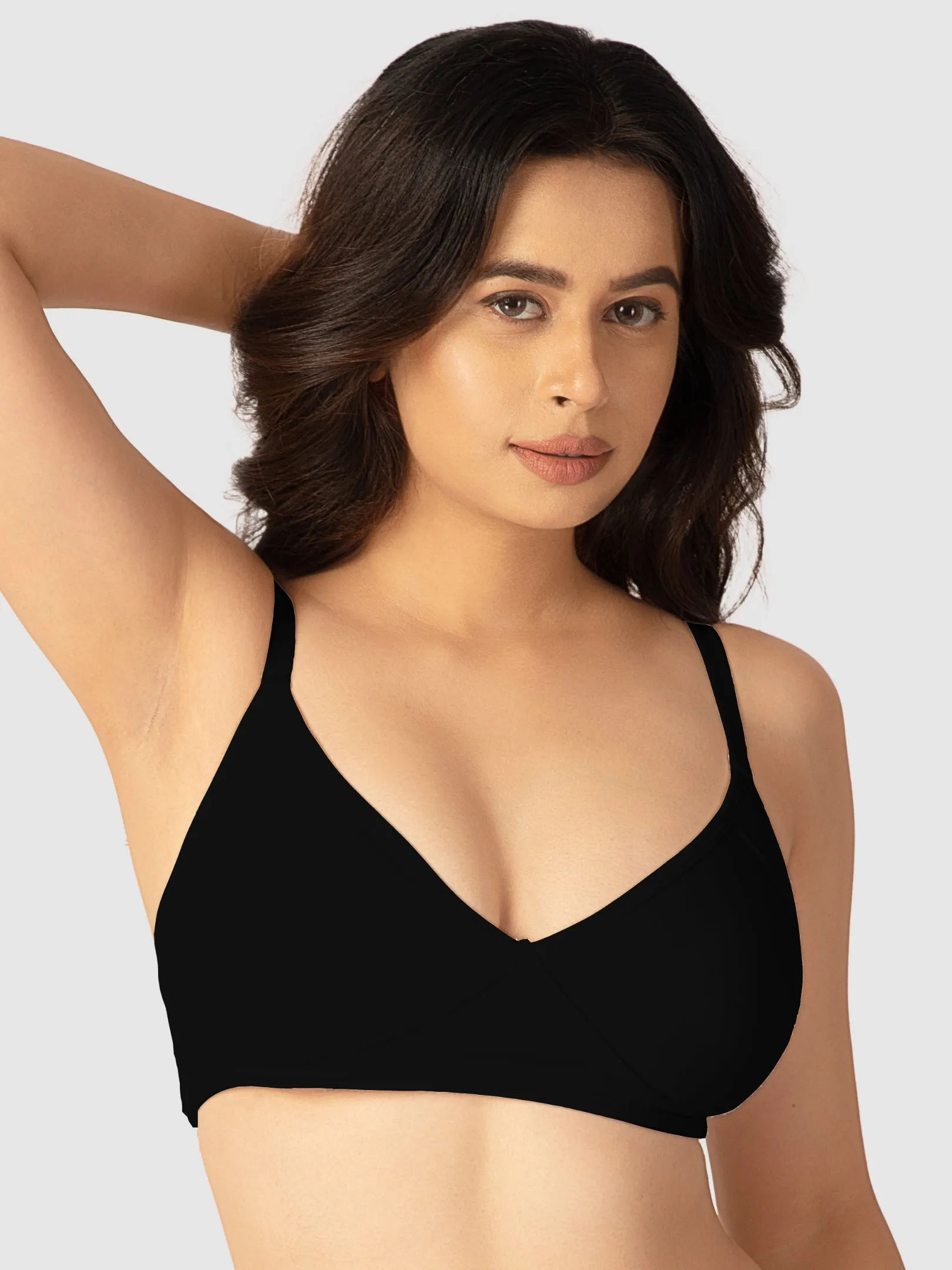 Lovable Womens Non Padded Wirefree Full Coverage Bra