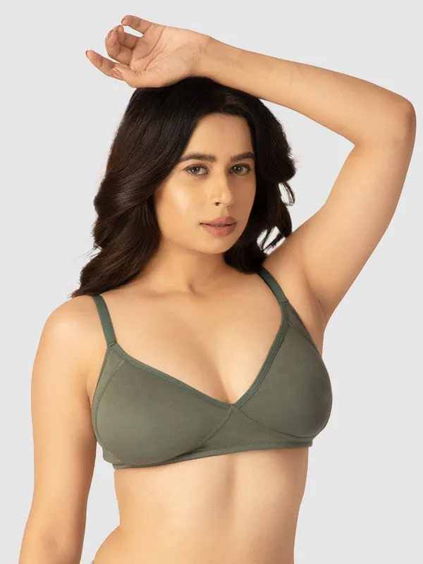 Lovable Womens Non Padded Wirefree Full Coverage Bra