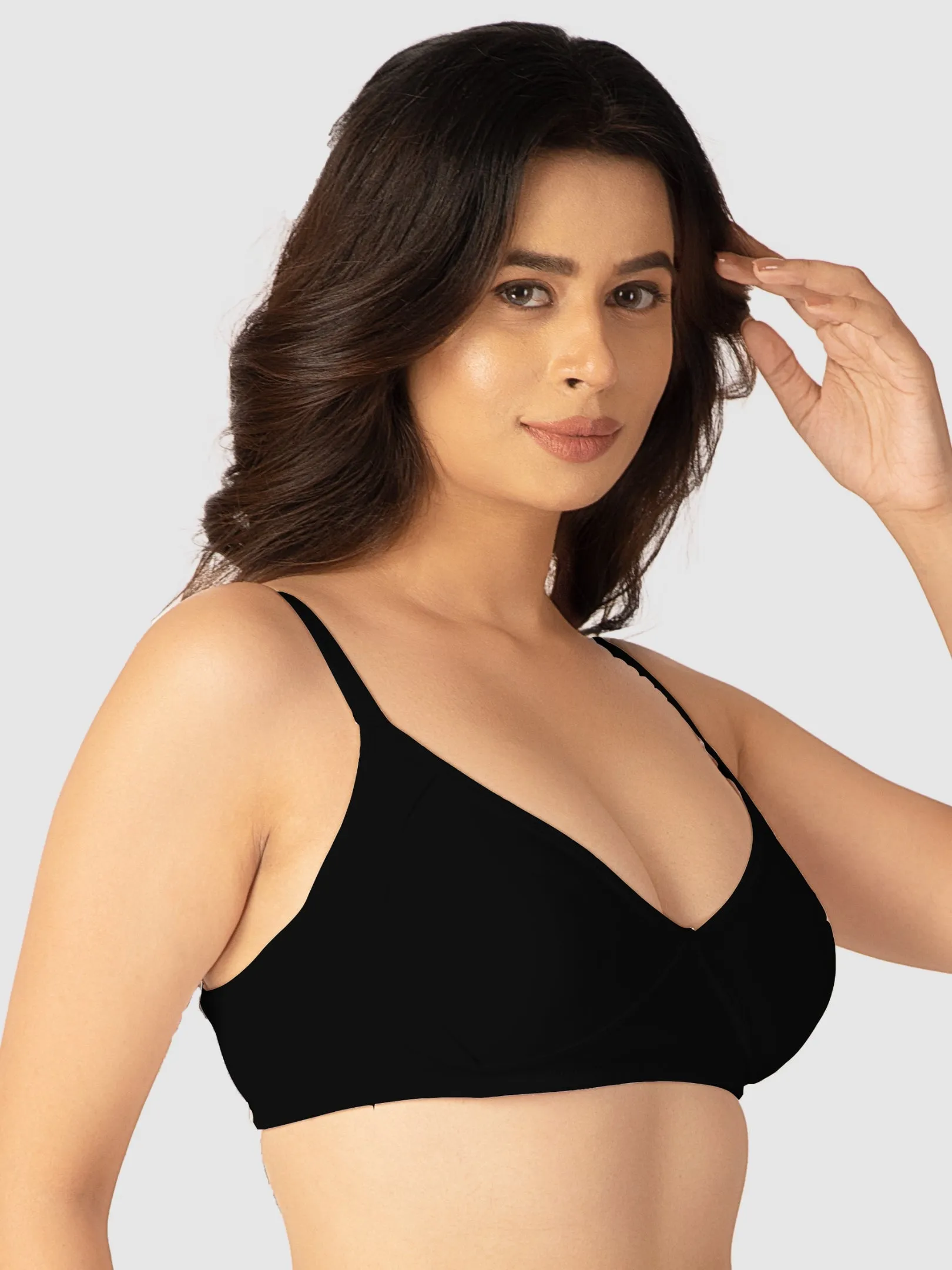 Lovable Womens Non Padded Wirefree Full Coverage Bra