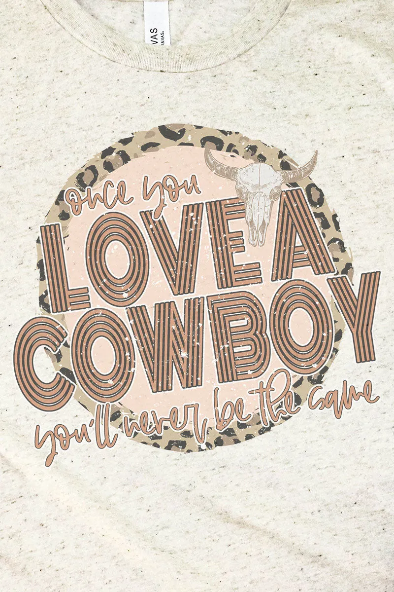 Love A Cowboy Tri-Blend Short Sleeve Tee