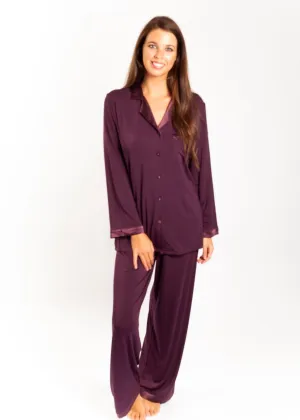 Love & Lustre Silk Trim Modal PJ Set