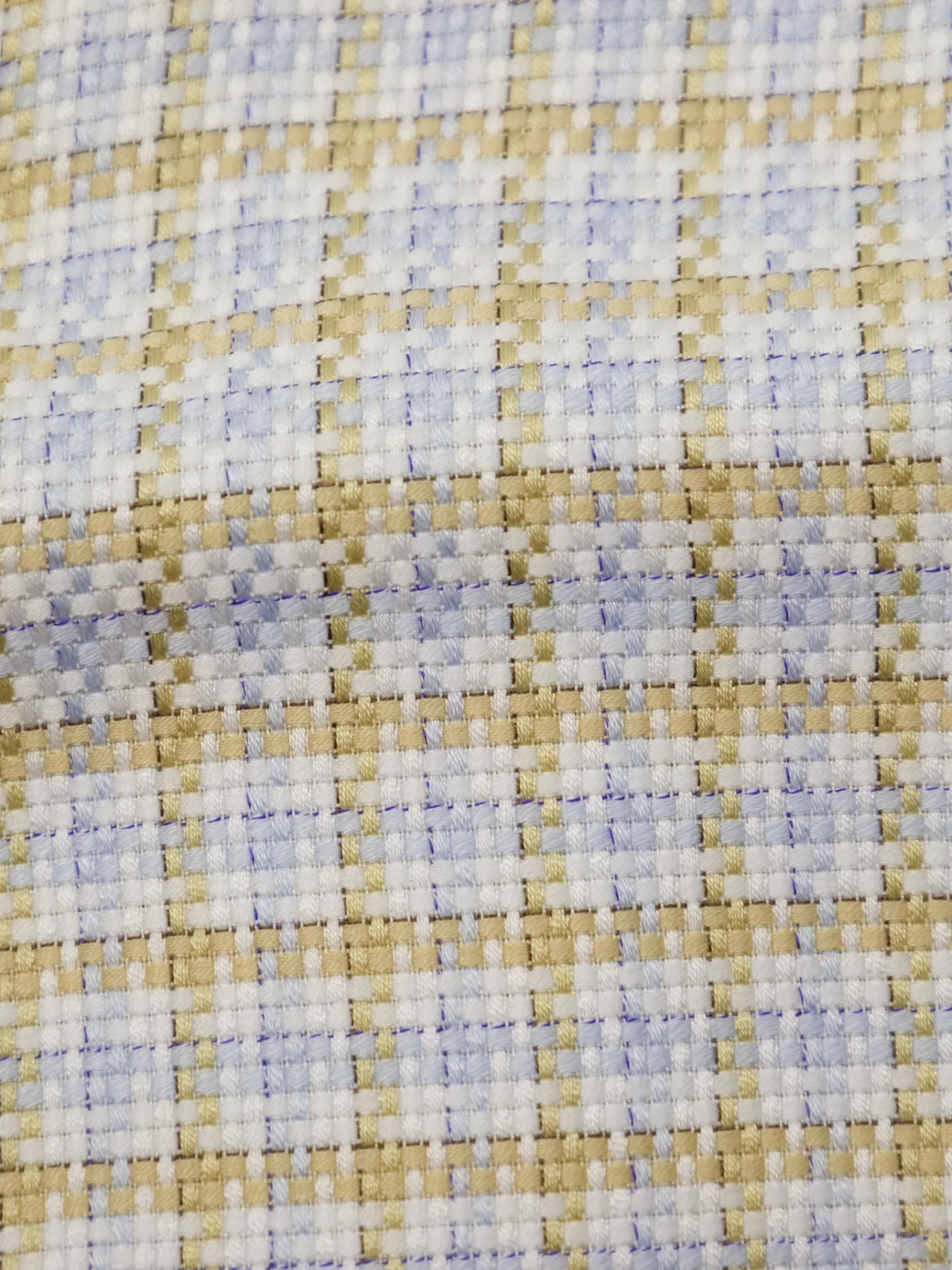 Luigi Borrelli Ice Blue Gingham-Check Micro-Pattern Shirt