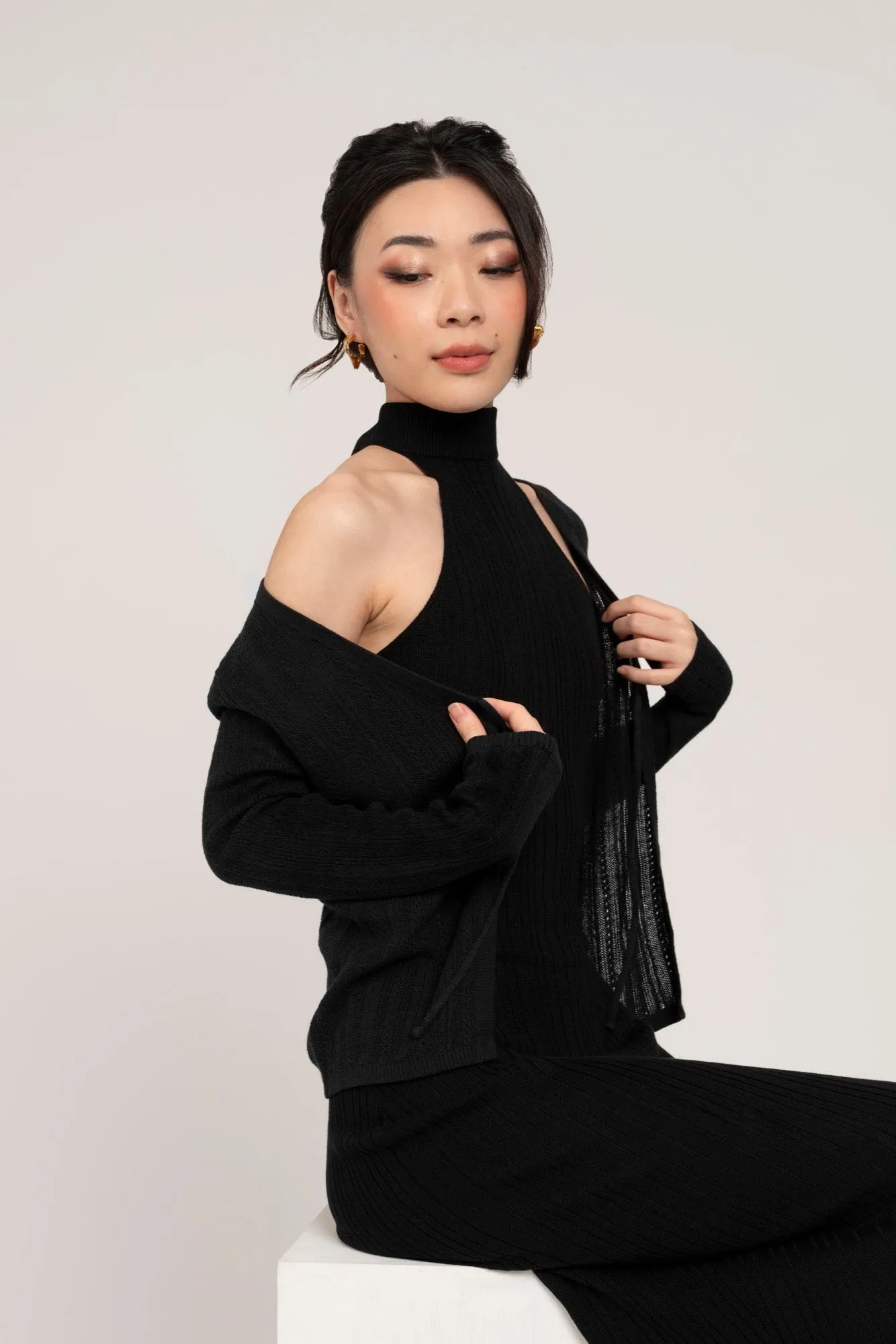 Lumiere Pointelle Knit Cardi