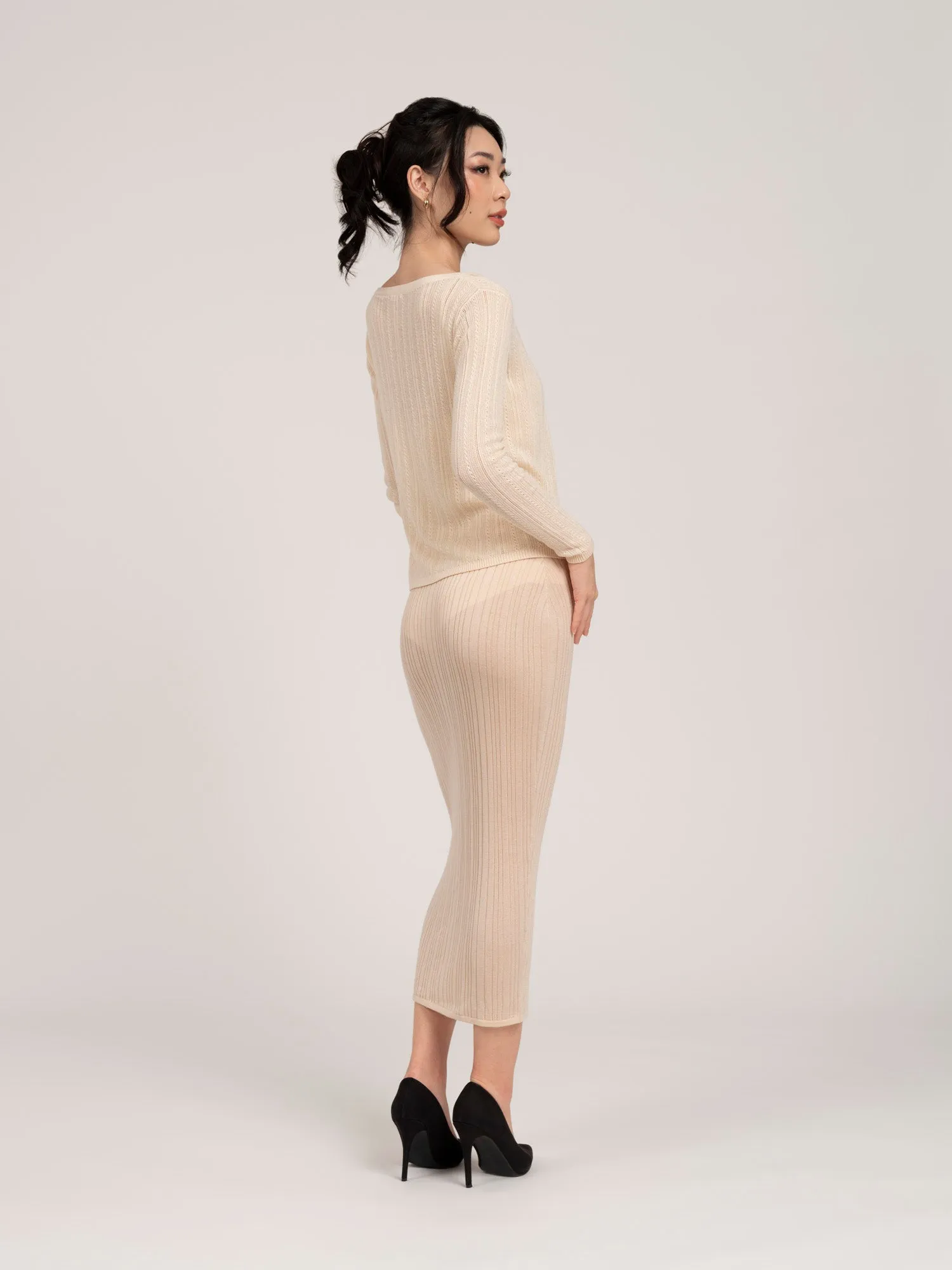 Lumiere Pointelle Knit Cardi
