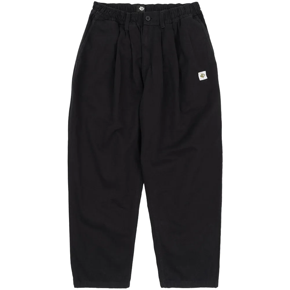 Magenta Extra Loose Pants Black