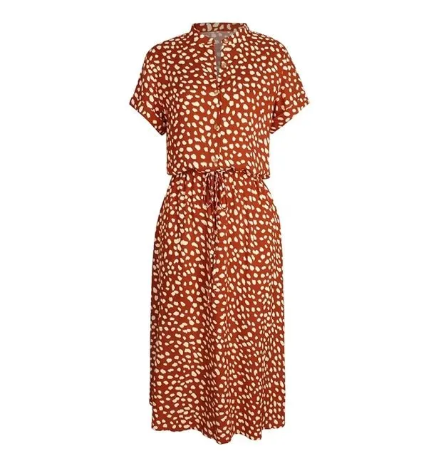 Malvina - Classic Polka Dot Style Woman's Dress