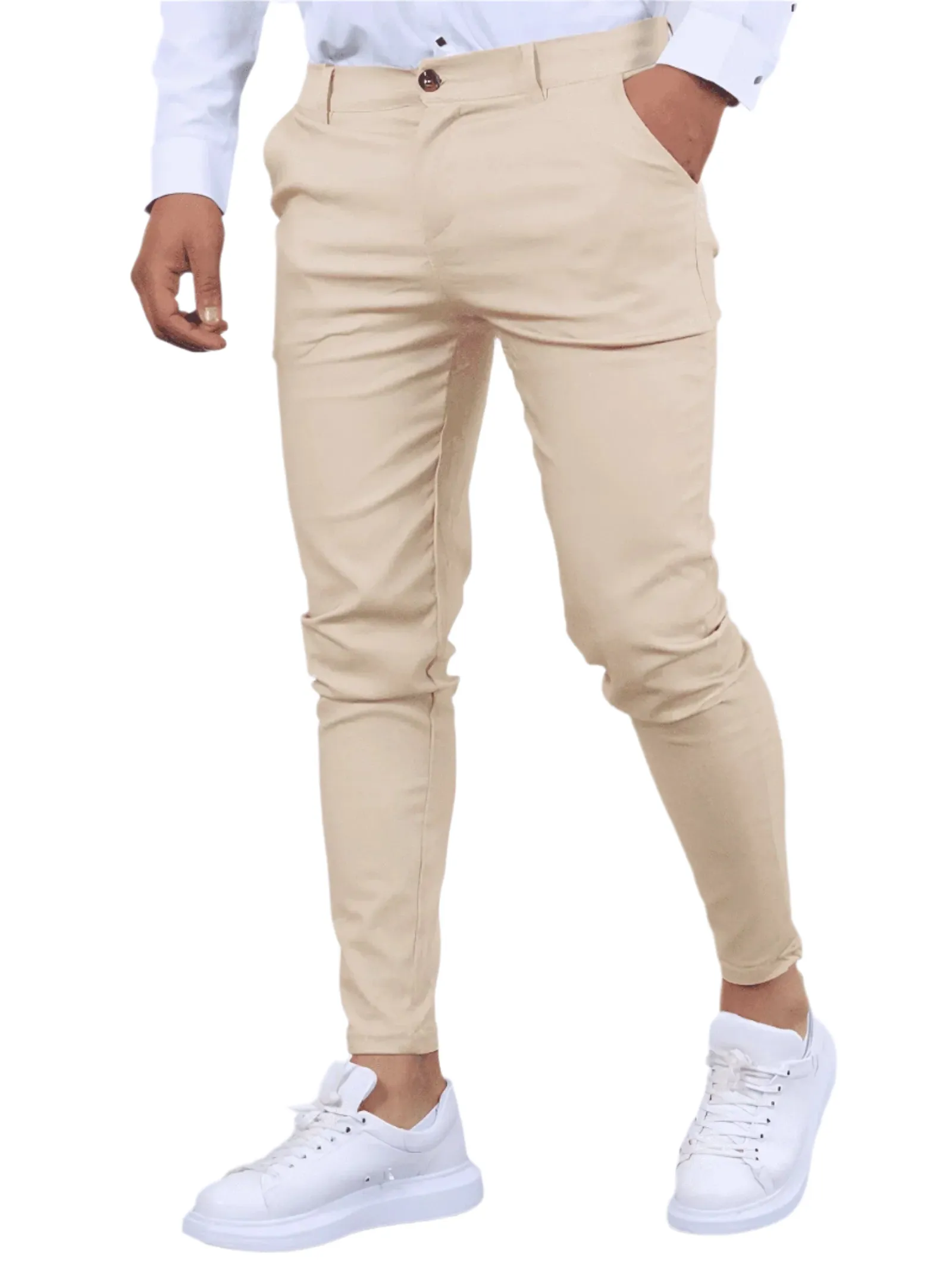 Marco – Stylish Khaki Stretch Pants for Men