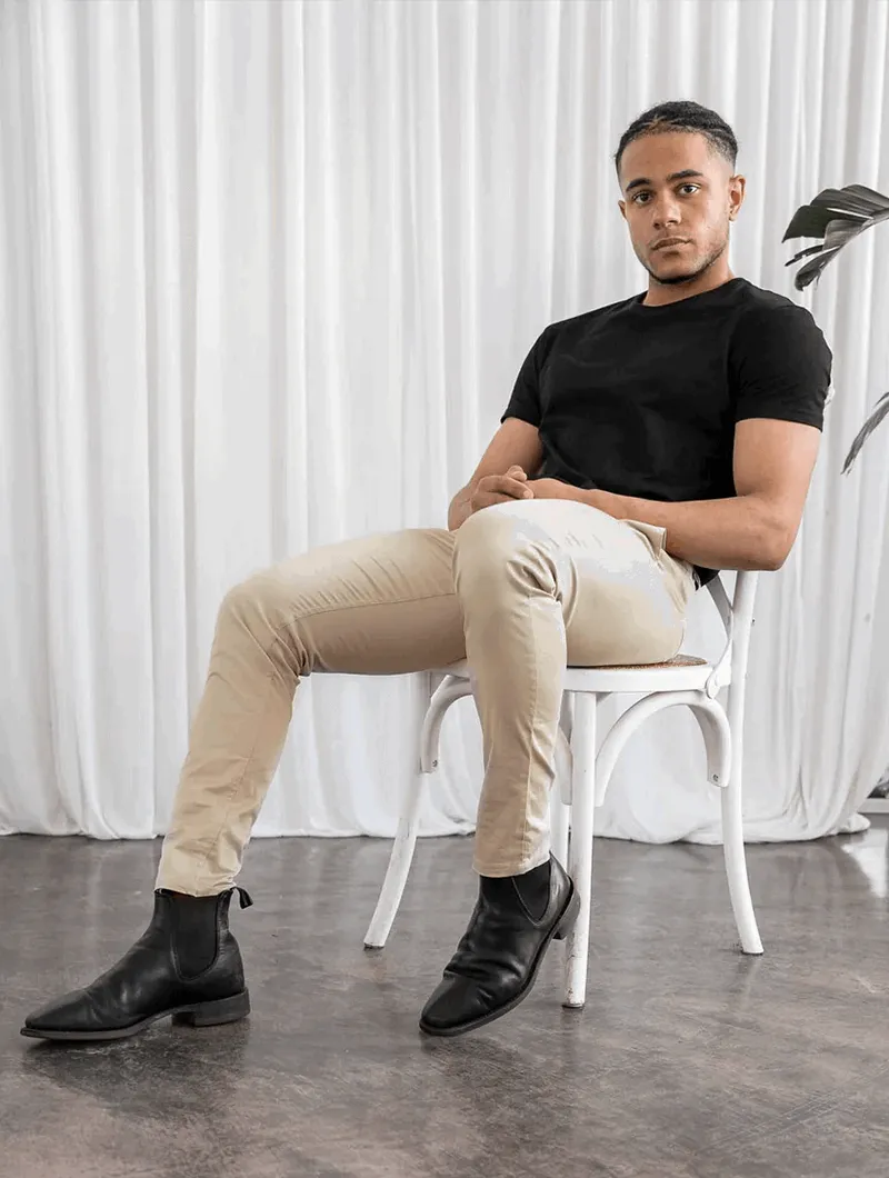 Marco – Stylish Khaki Stretch Pants for Men