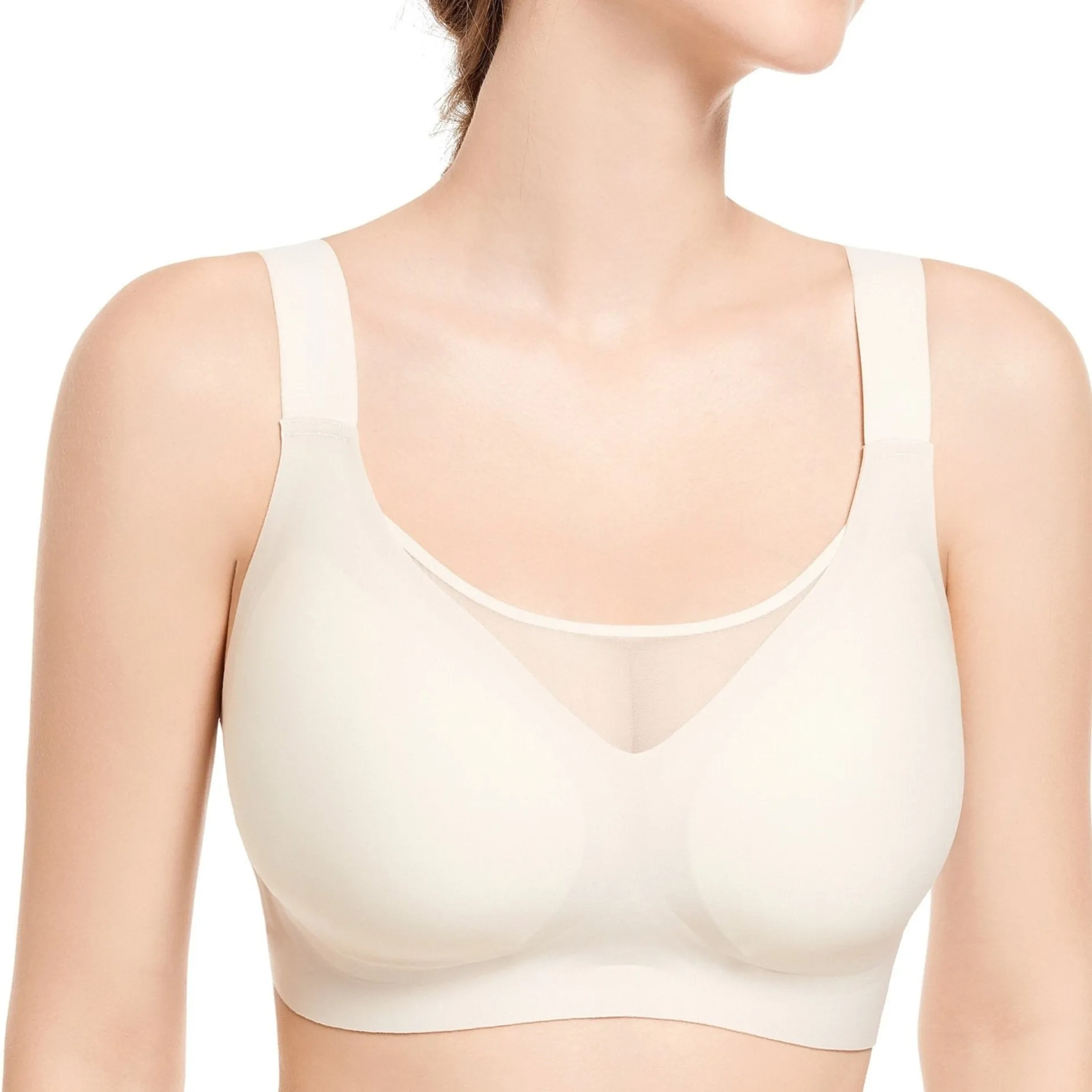 MaxUplift Comfort Mesh Push In Wireless Bra