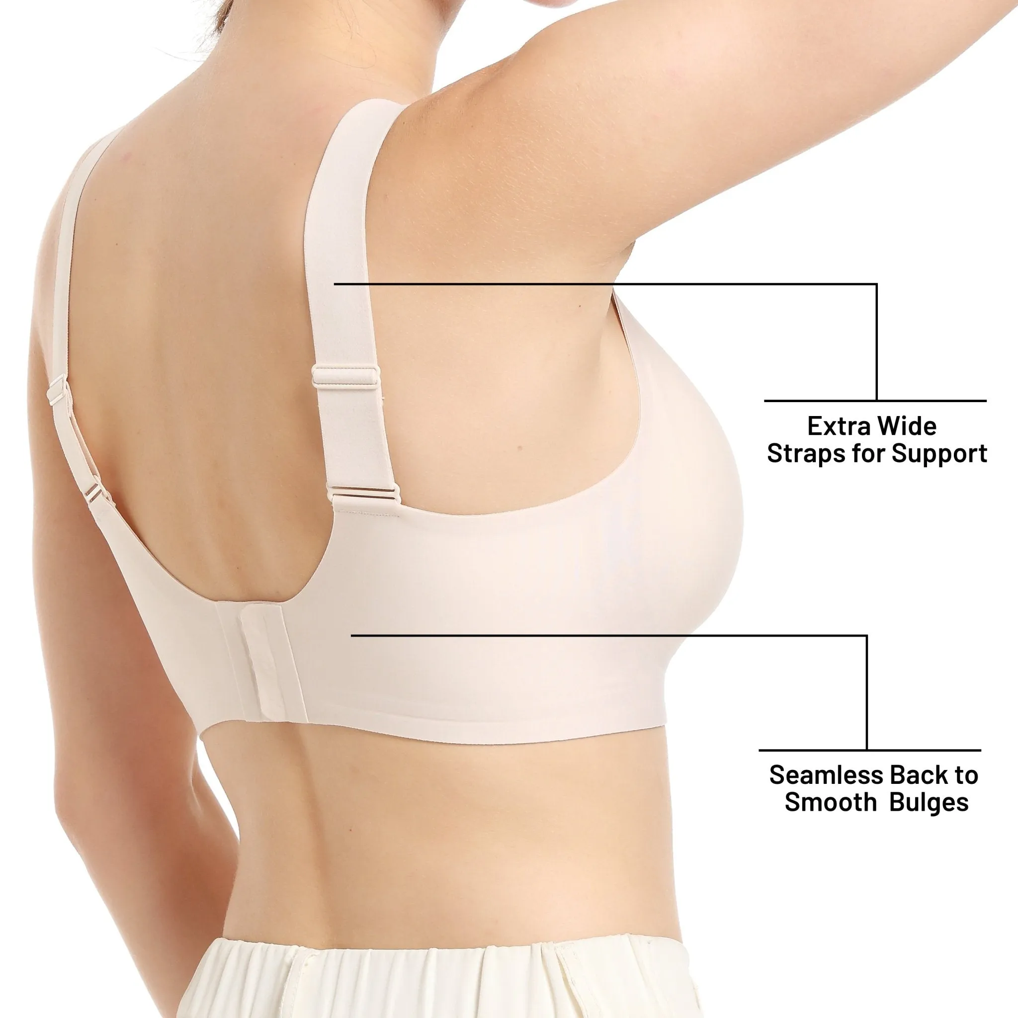 MaxUplift Comfort Mesh Push In Wireless Bra
