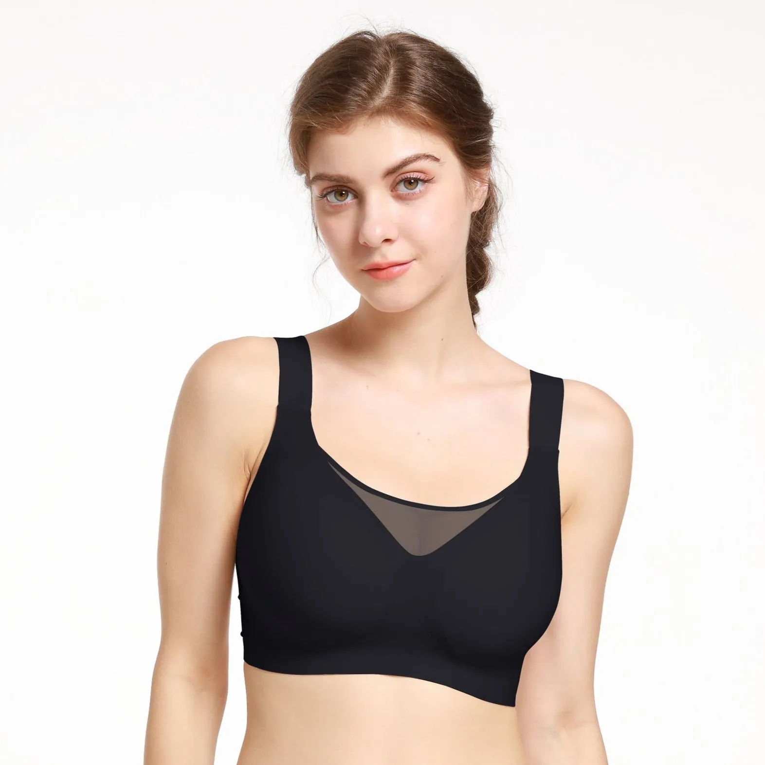 MaxUplift Comfort Mesh Push In Wireless Bra