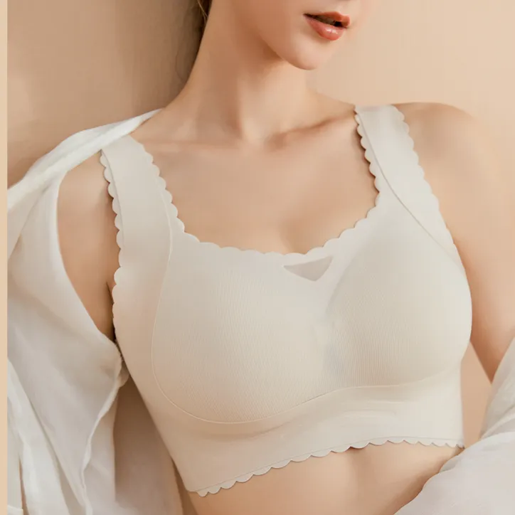 MaxUplift Comfort Scallop Push In Wireless Bra