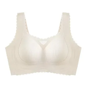 MaxUplift Comfort Scallop Push In Wireless Bra