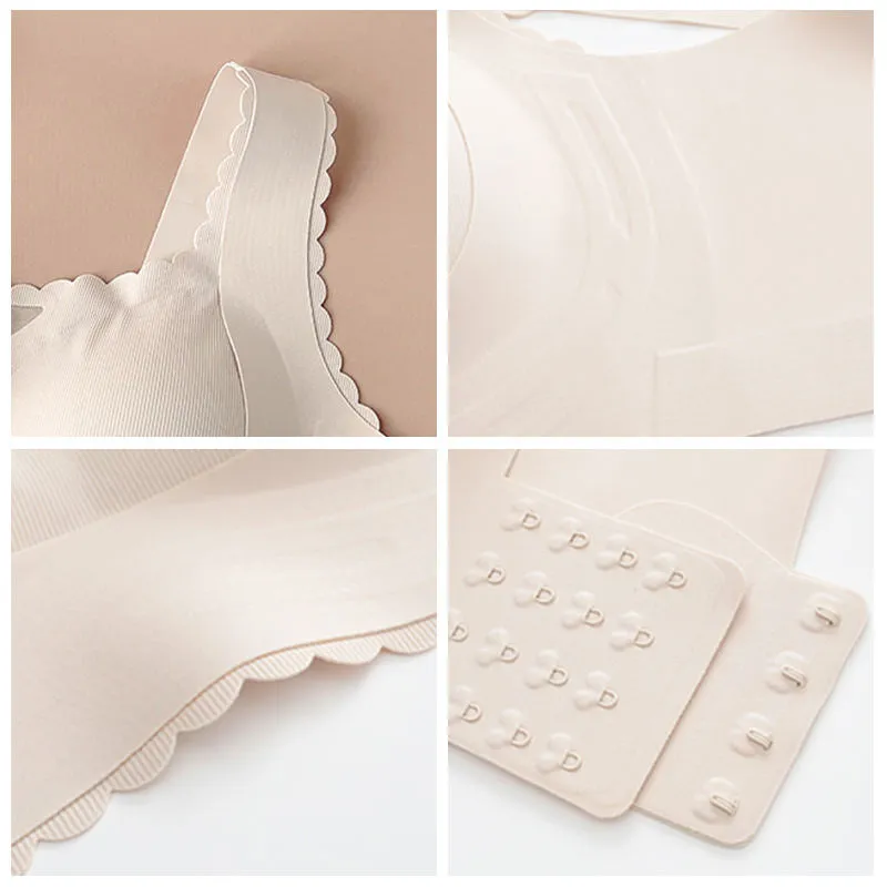 MaxUplift Comfort Scallop Push In Wireless Bra