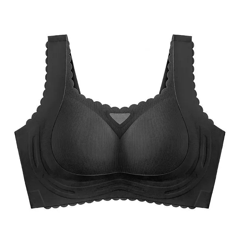 MaxUplift Comfort Scallop Push In Wireless Bra