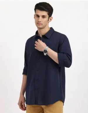 Men'S Full Sleeve Solid Cotton Blend Shirt For Men (Size-M)
