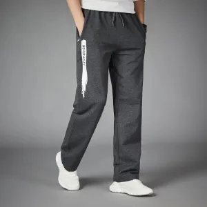 Men's Running Pants - Loose Straight Gym Fitness Training Jogging Pants With Zip Pockets, Sport Trousers, Bodybuilding Sweatpants