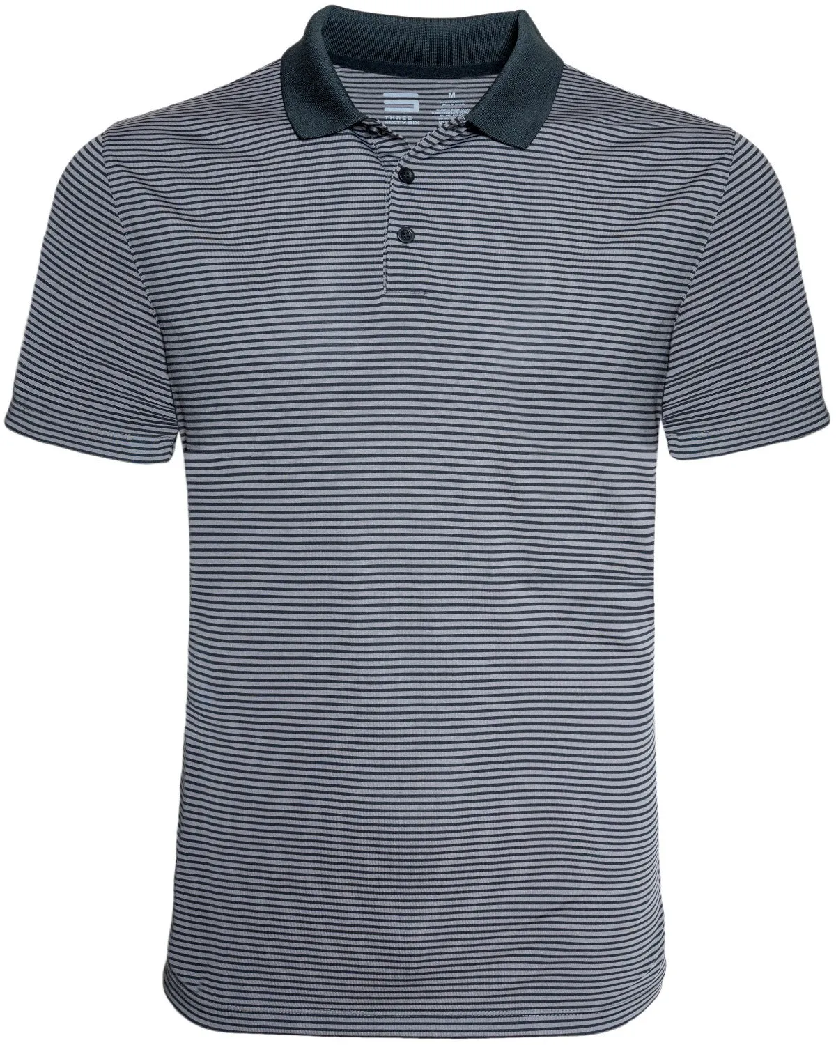 Men's Thin-Striped Dry-Fit Golf Polo