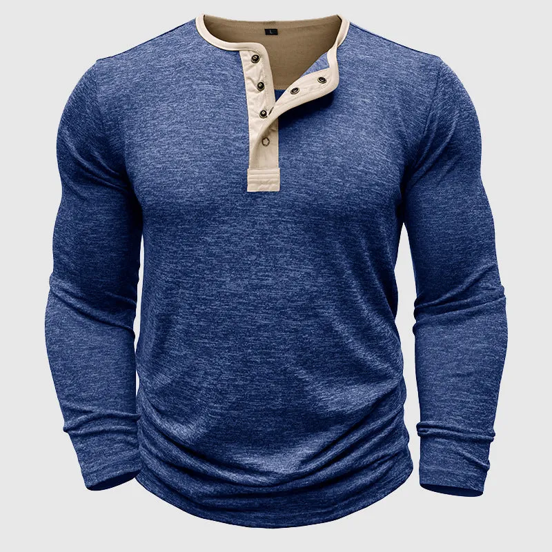 Men's Two-Tone Long Sleeve Shirt for Fashion – Adam