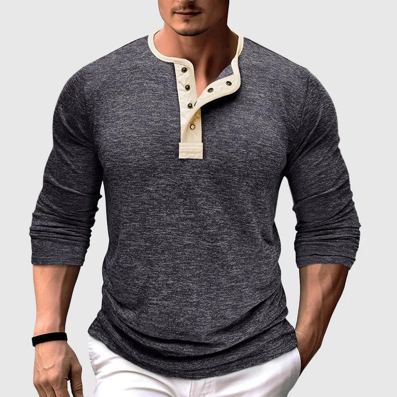 Men's Two-Tone Long Sleeve Shirt for Fashion – Adam