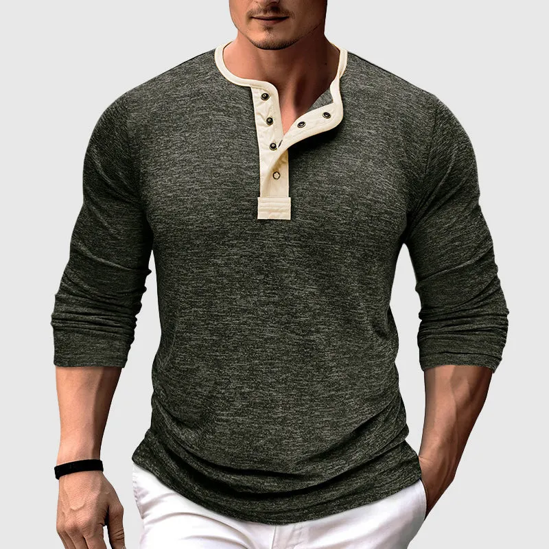 Men's Two-Tone Long Sleeve Shirt for Fashion – Adam