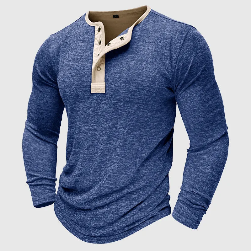 Men's Two-Tone Long Sleeve Shirt for Fashion – Adam