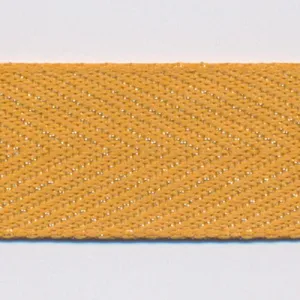 Metallic Herringbone Ribbon #166 Honey Gold