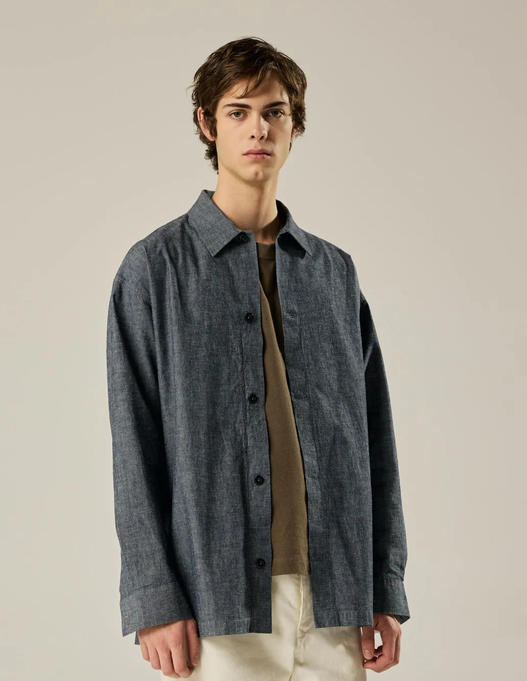 MHL Simple Shirt Denim Canvas Denim