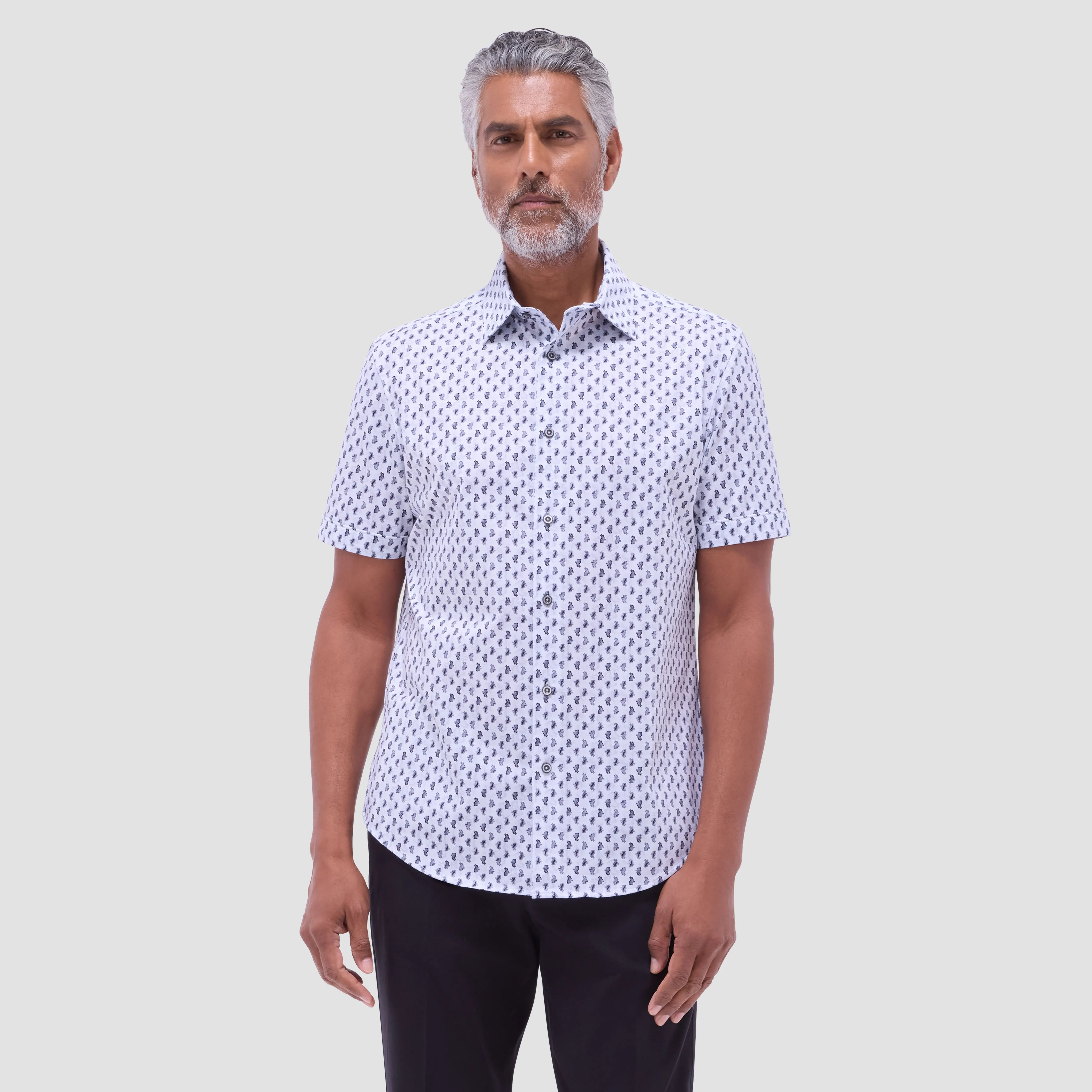 Miles Paisley OoohCotton Short -Sleeve Shirt
