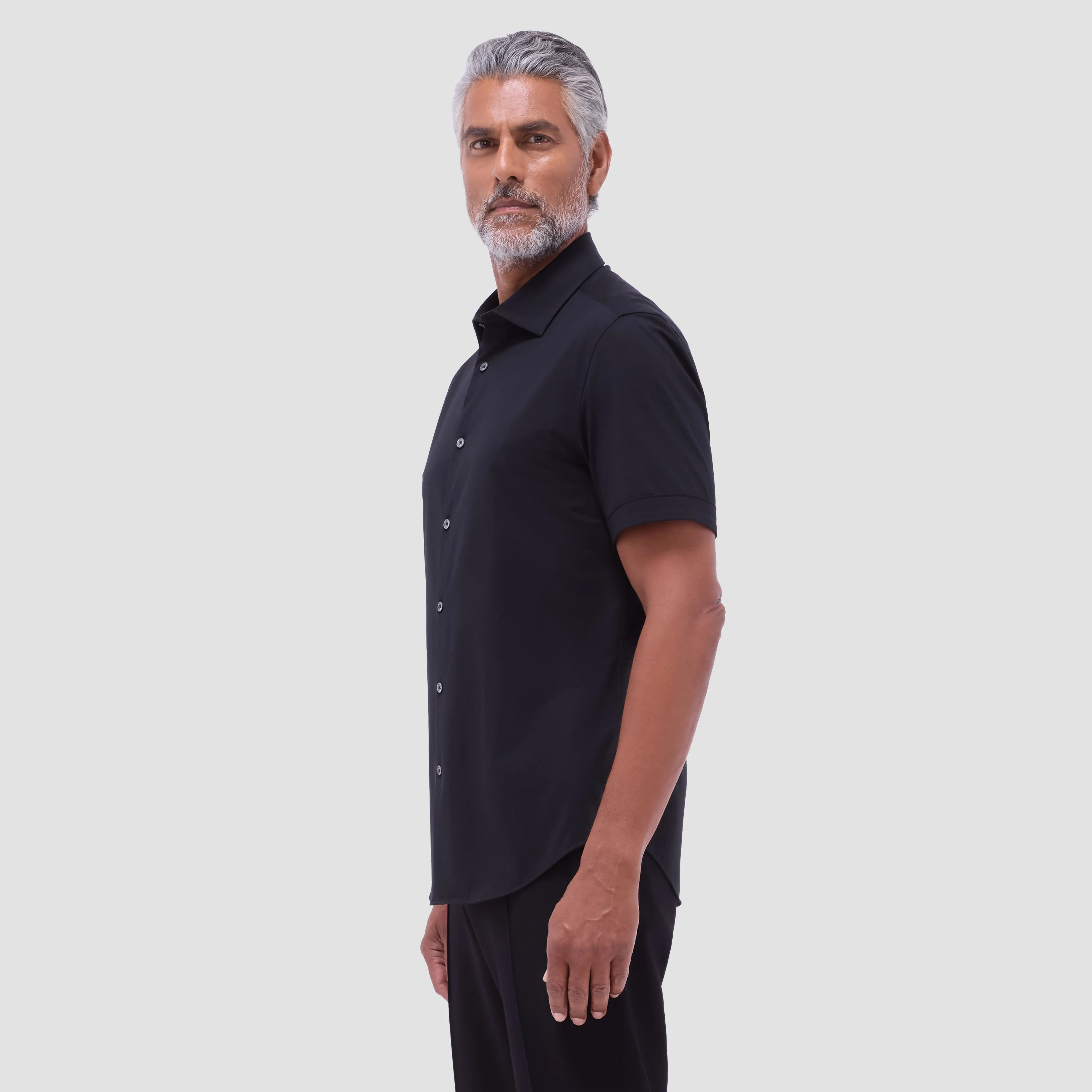 Miles Solid OoohCotton Short Sleeve Shirt