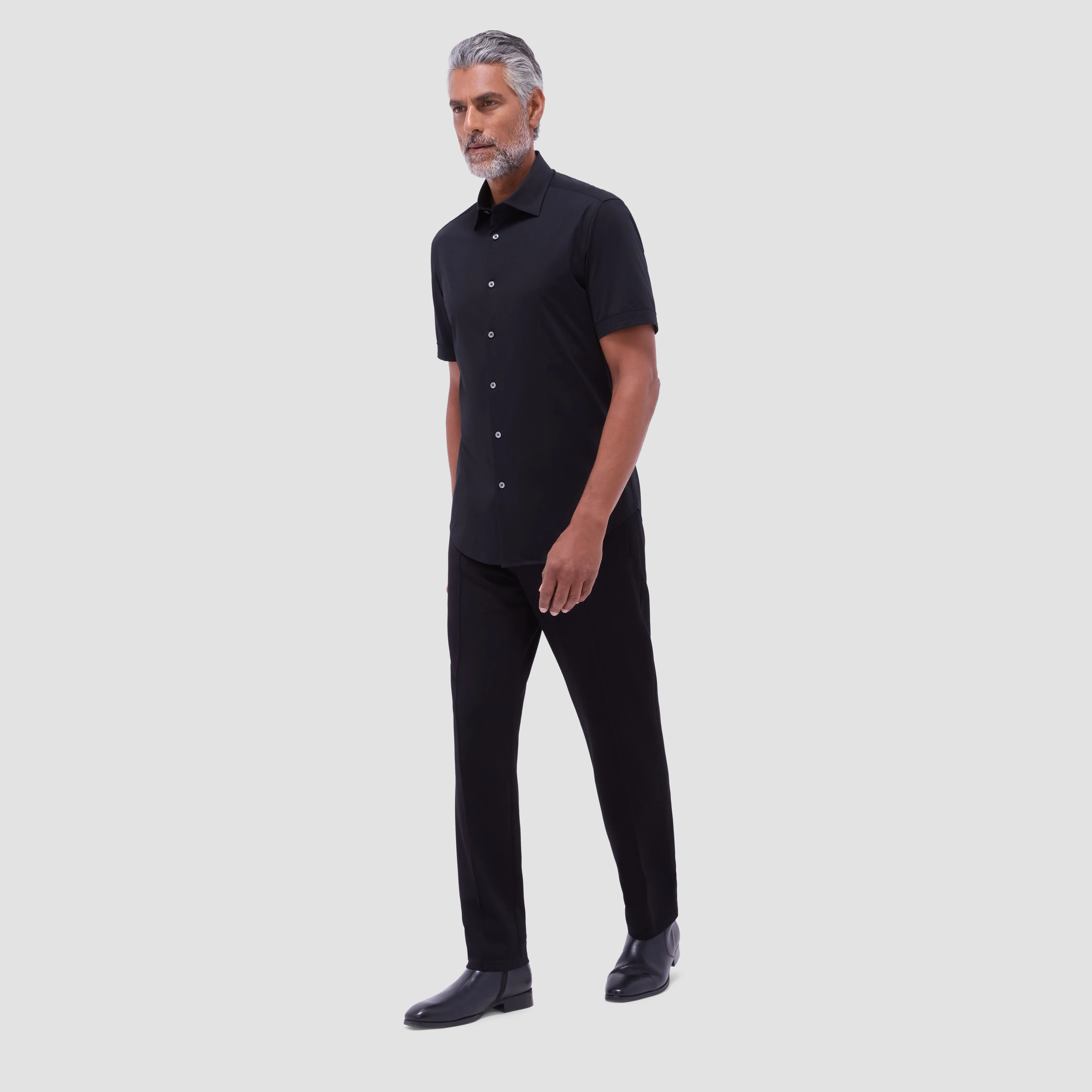 Miles Solid OoohCotton Short Sleeve Shirt