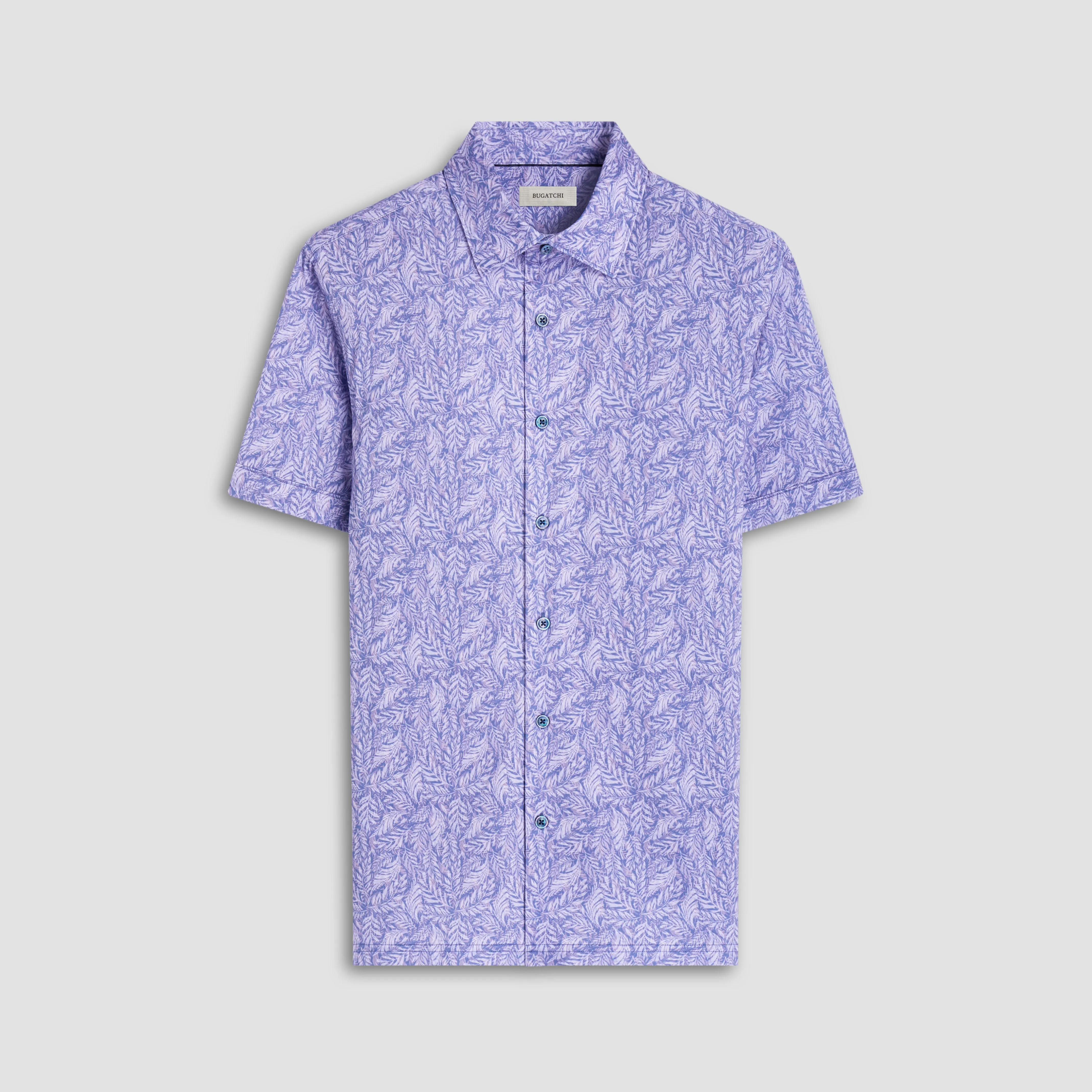 Milo Leaf Print OoohCotton Short-Sleeve Shirt