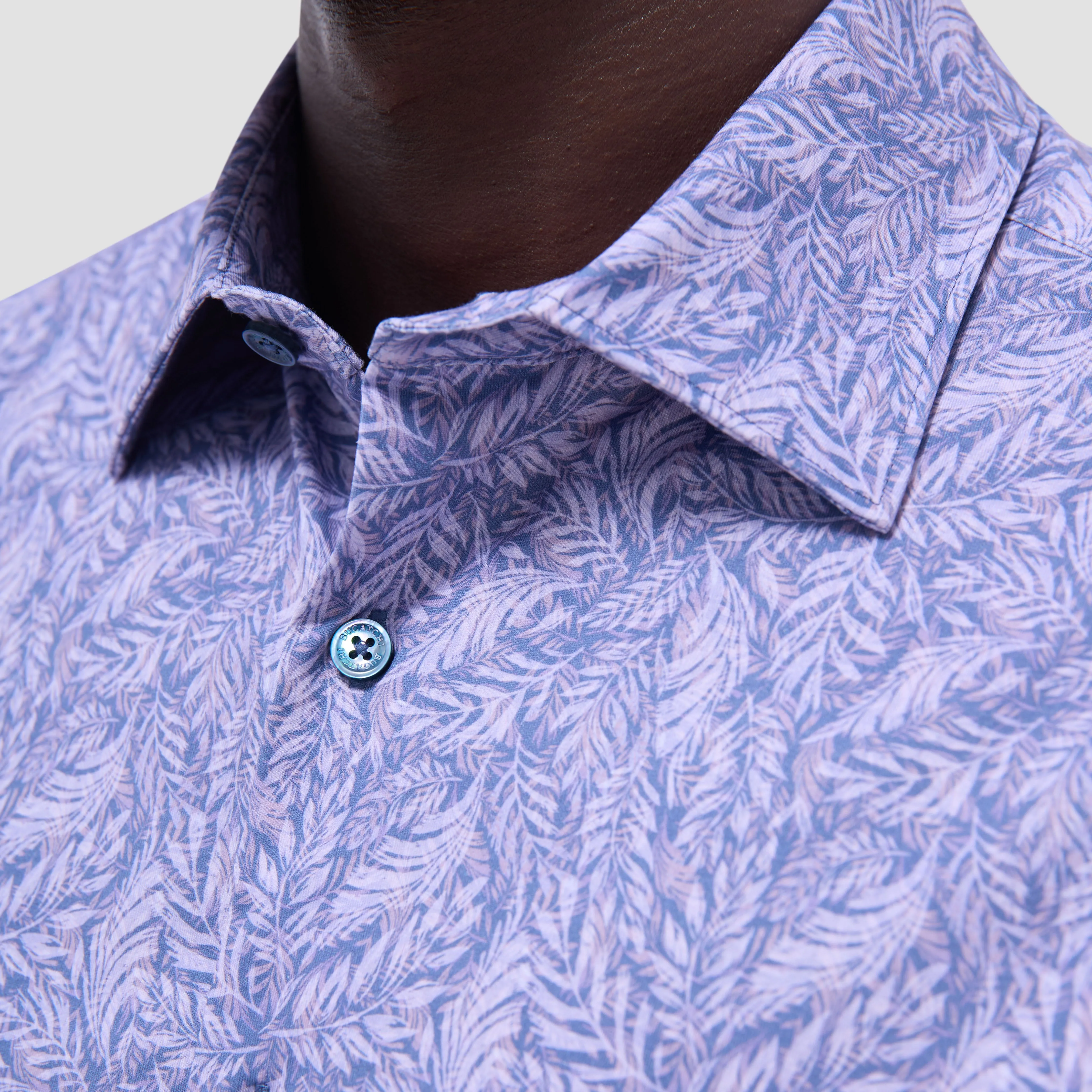 Milo Leaf Print OoohCotton Short-Sleeve Shirt