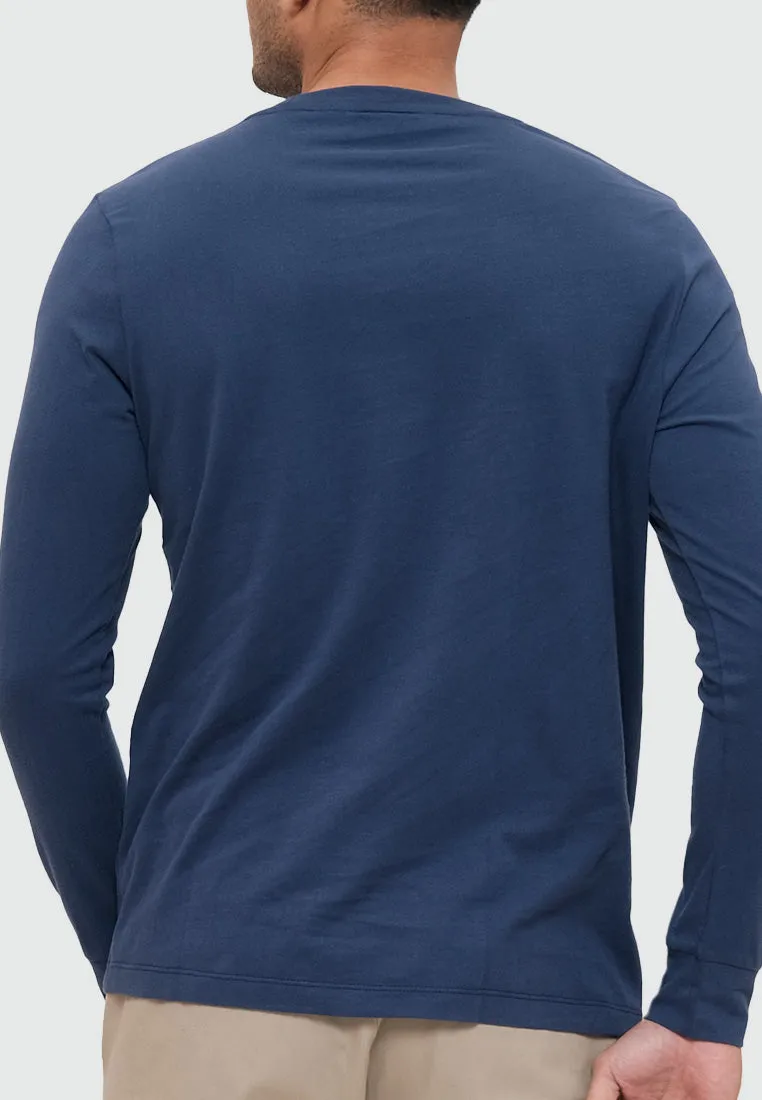 MOC T-Shirt Lengan Panjang Pria ABERDEEN - NAVY