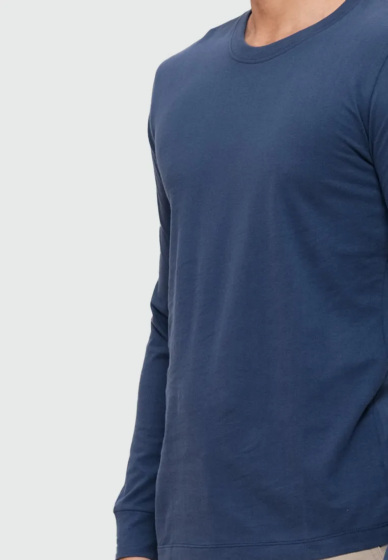 MOC T-Shirt Lengan Panjang Pria ABERDEEN - NAVY