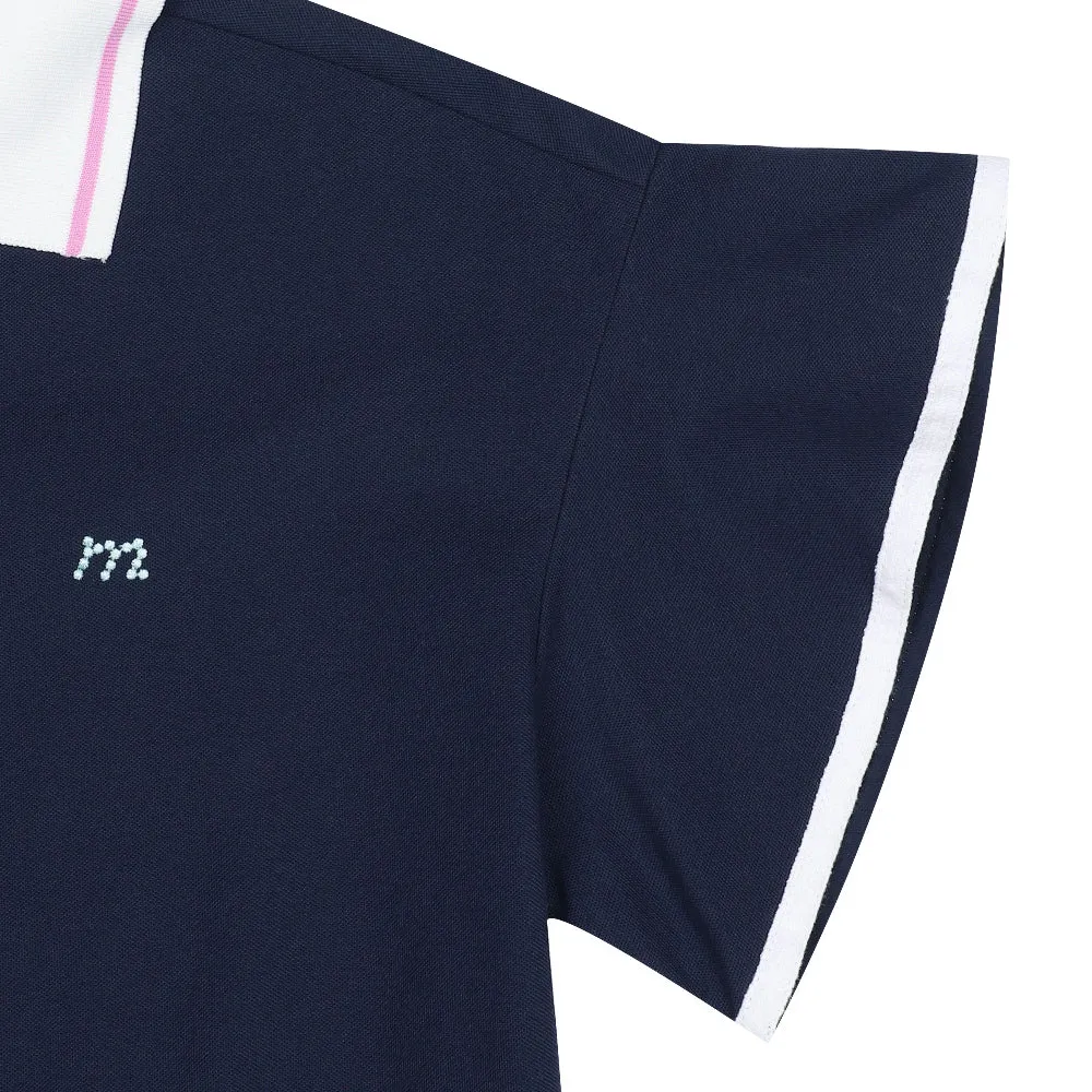 Monday Flow Flare Sleeve Top - Navy
