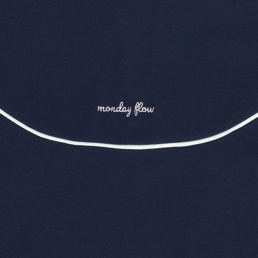Monday Flow Flare Sleeve Top - Navy