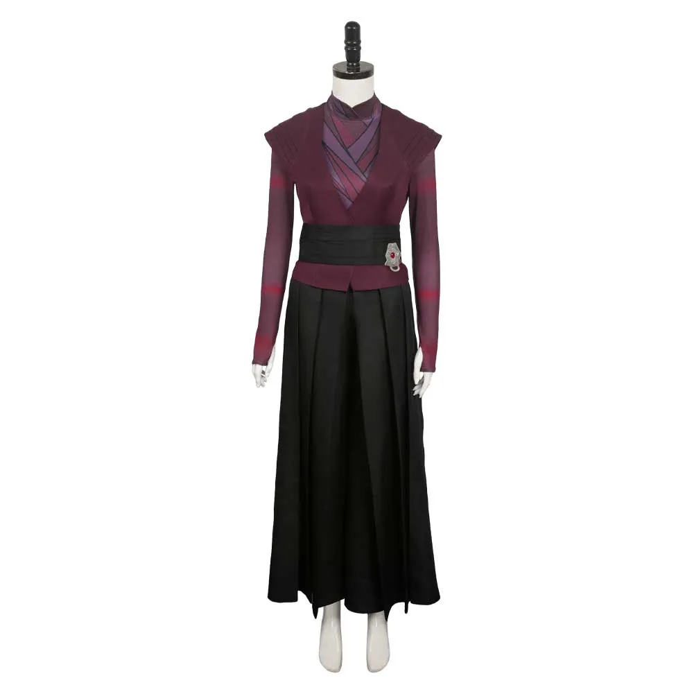 Morgan Elsbeth Cosplay Costume Red Outfits Halloween Carnival Suit