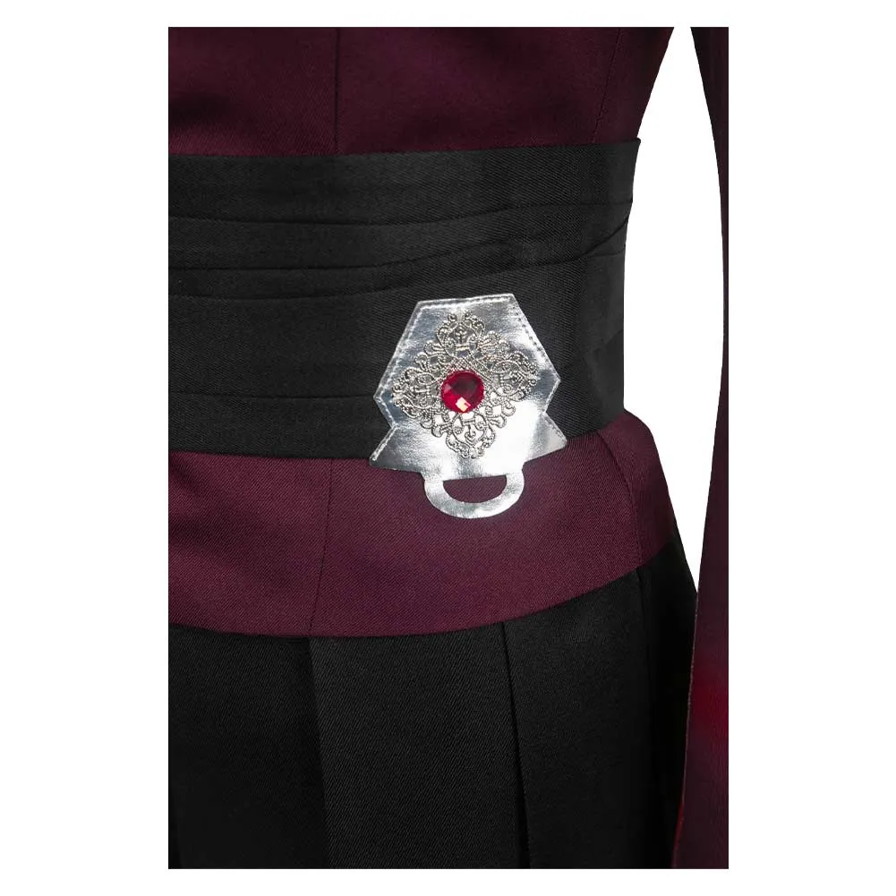 Morgan Elsbeth Cosplay Costume Red Outfits Halloween Carnival Suit