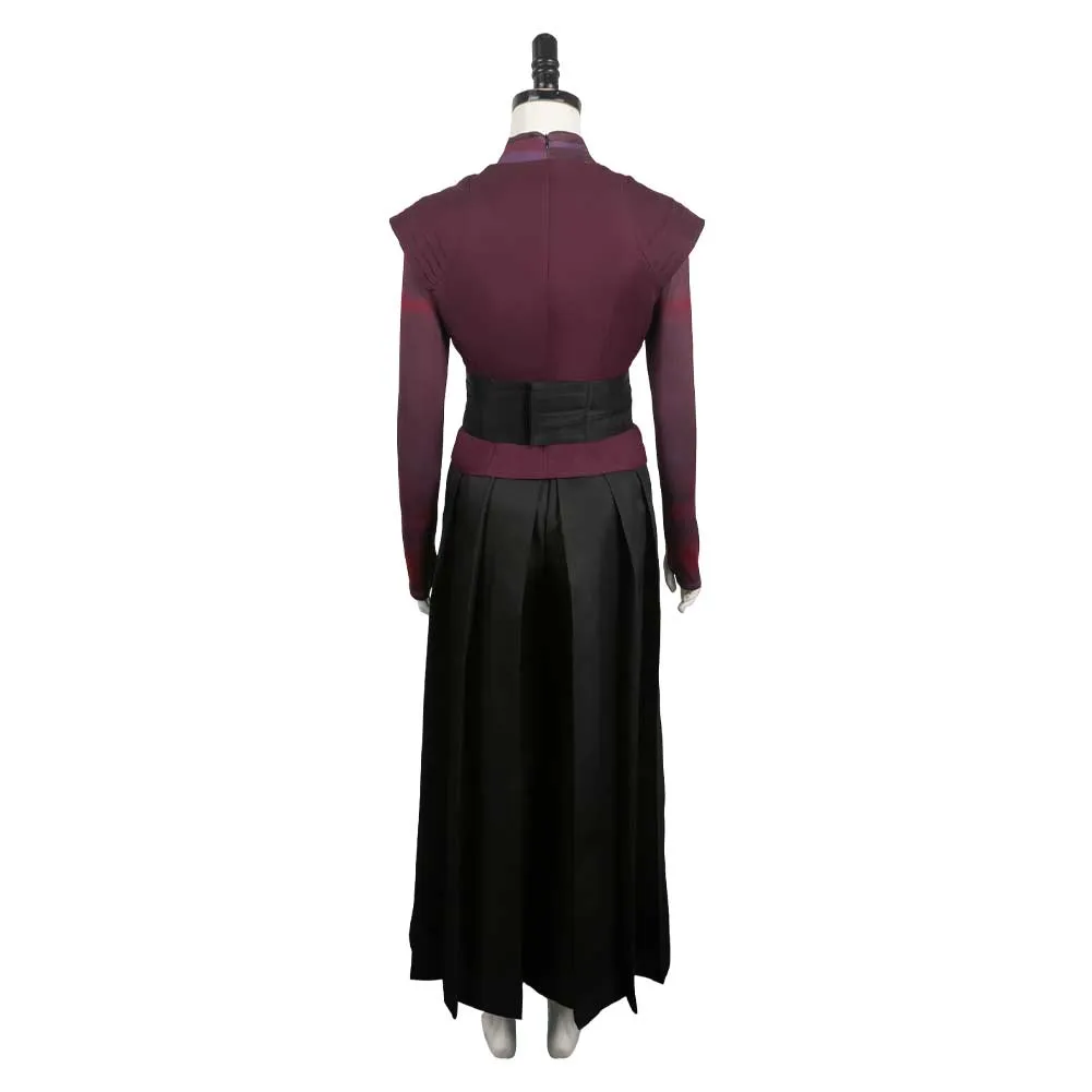 Morgan Elsbeth Cosplay Costume Red Outfits Halloween Carnival Suit