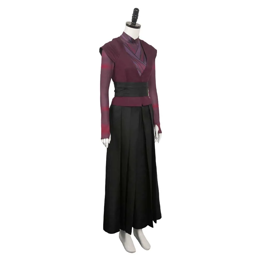 Morgan Elsbeth Cosplay Costume Red Outfits Halloween Carnival Suit
