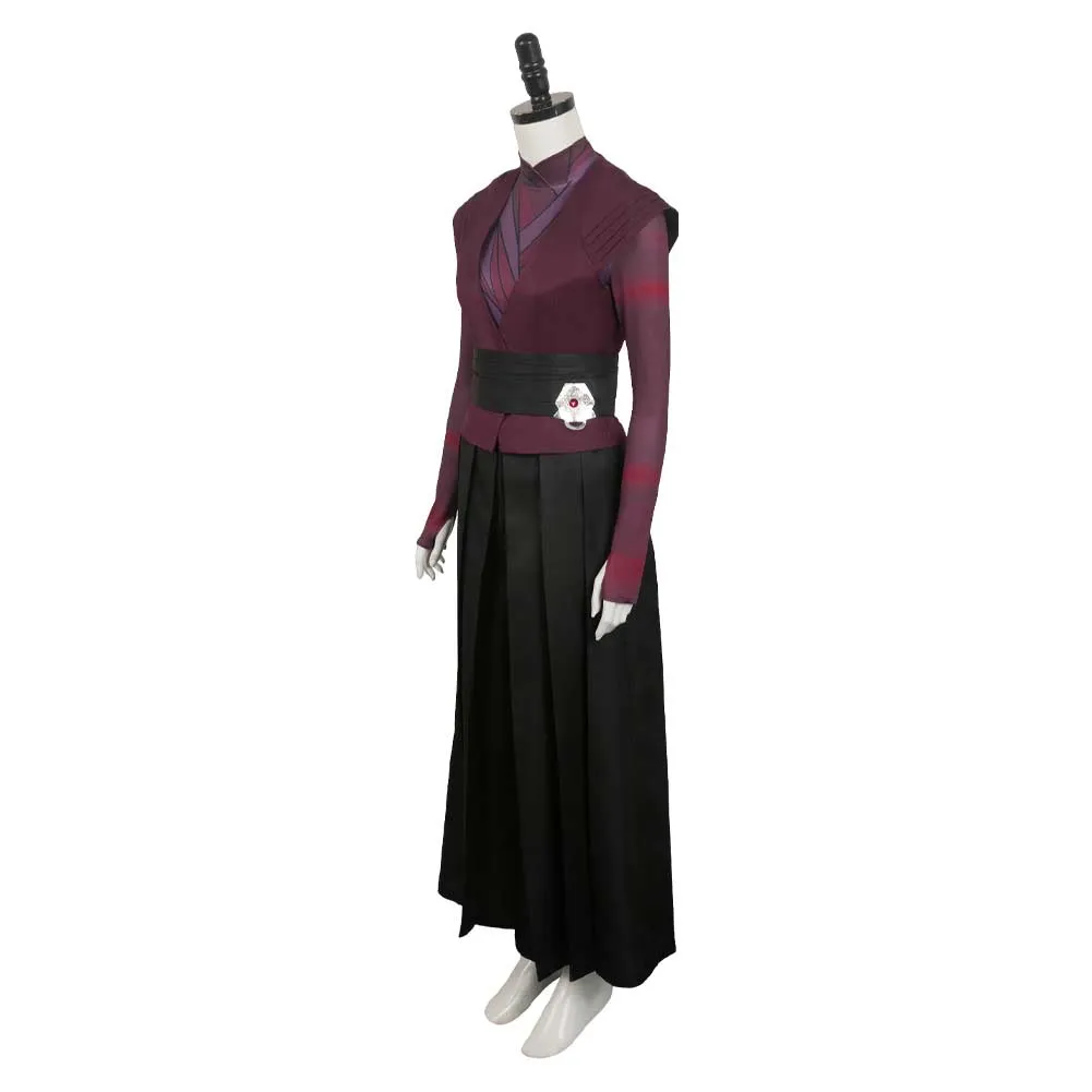 Morgan Elsbeth Cosplay Costume Red Outfits Halloween Carnival Suit