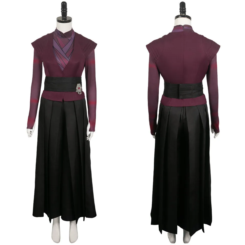 Morgan Elsbeth Cosplay Costume Red Outfits Halloween Carnival Suit