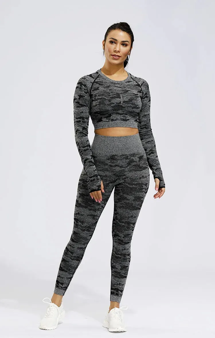 Move Like Diva Women's Camouflage Sports Suits Set
